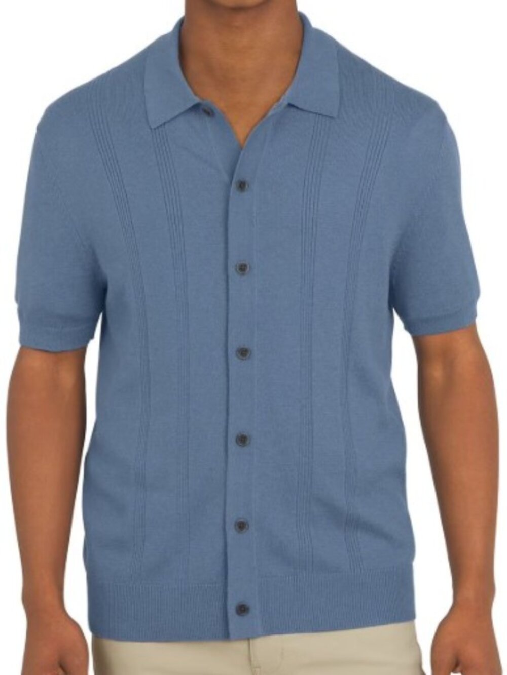 DKNY Men's Button Front Sweater In Light Blue